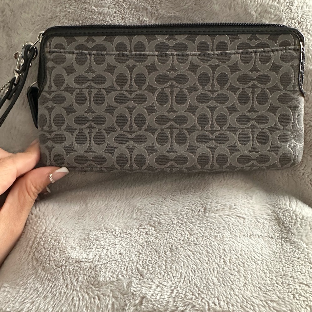 Coach Gray and Black Wristlet - Picture 7 of 7
